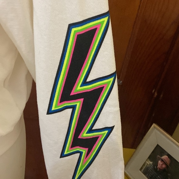 Lauren Moshi LACHELLE NEON LIGHTNING EYE Hoodie - Picture 7 of 9